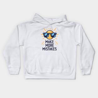 Make More Mistakes: Vibrant Summer Vibes with Sunglasses Kids Hoodie